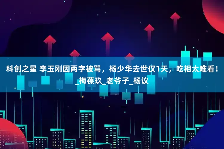 科创之星 李玉刚因两字被骂，杨少华去世仅1天，吃相太难看！_梅葆玖_老爷子_杨议