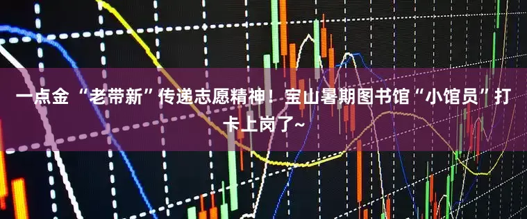 一点金 “老带新”传递志愿精神！宝山暑期图书馆“小馆员”打卡上岗了~